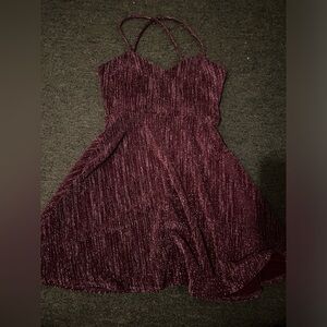 Sparkly glitter Burgundy purple vintage charlotte russe Dress